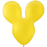 Latex Mousehead Balloon Yellow 28 Inch