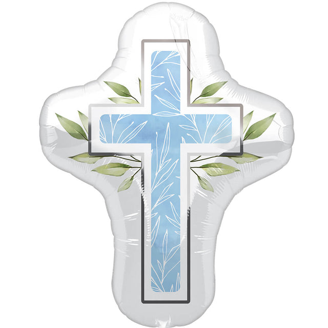 Communion Foil Balloon Blue 28 Inch