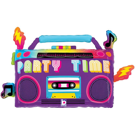 Foil Balloon Party Time Boom Box