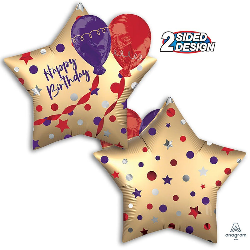 Foil Balloon 28 Inch Satin Birthday