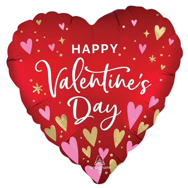 Foil Balloon 28 Inch Valentine's Day Heartfelt Elegance