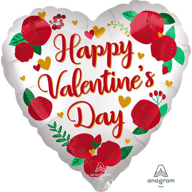 Valentine's Day Roses Foil Balloon