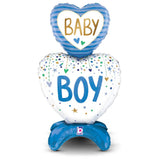 Baby Boy Hearts Foil Balloon 28 Inch