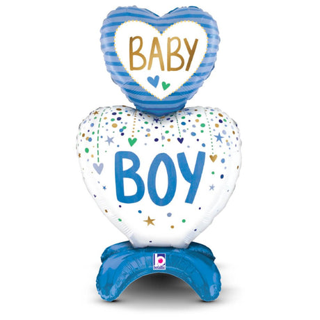 Baby Boy Hearts Foil Balloon 28 Inch