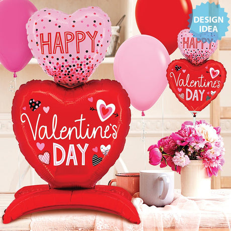 Valentine Hearts Foil Balloon 28 Inch
