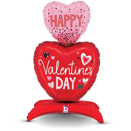 Valentine Hearts Foil Balloon 28 Inch