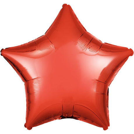 Foil Balloon 28 Inch Metallic Red Star