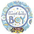 Foil Balloon Boys Sweet Baby Boy 28 Inch