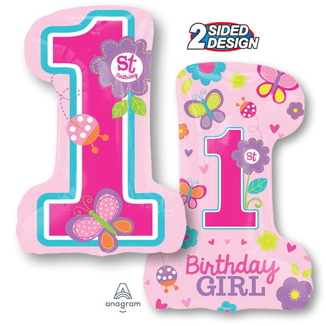 Girls 28 Inch Sweet Birthday Girl Foil Balloon