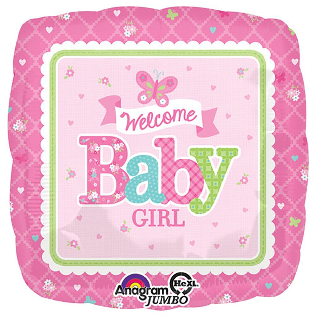 Baby Girl Butterfly Foil Balloon 28 Inch