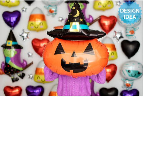 Halloween Witchy Pumpkin Foil Balloon 28 Inch
