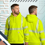 Carhartt® ANSI 107 Class 3 Hooded Sweatshirt High Visibility Water Resistant Work Hoodie