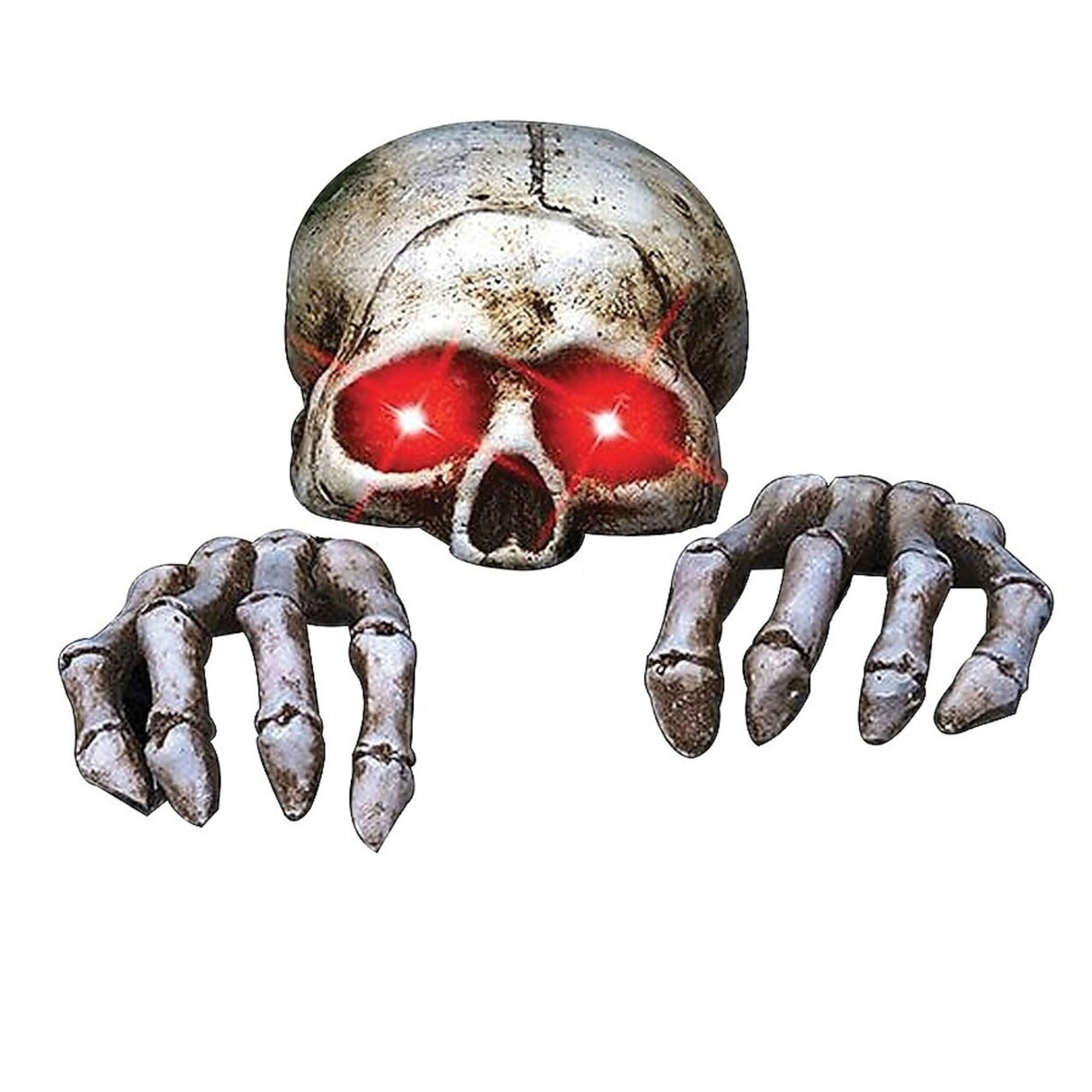 Haunted Living 7-in Lighted Skeleton Grave Peeper Halloween Decoration