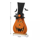 29.5 Inch Lighted Wooden Jack-O-Lantern Porch Decor
