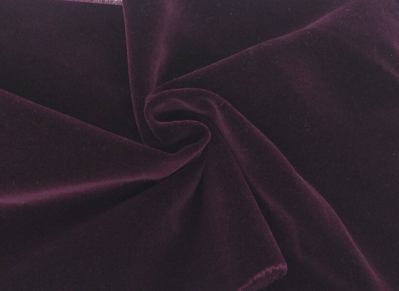 1 Yard Cabernet Woven Cotton Velvet Fabric Soft Luxurious Upholstery Material