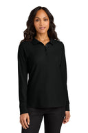 Port Authority® Womens Wearever Signature Pique Long Sleeve Polo Durable Comfortable Shirt