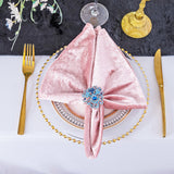 Crushed Velvet Dinner Napkin Sample 20x20 Blush Pink