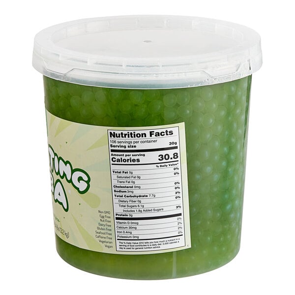 Bossen Pure25 Kiwi Bursting Boba 7.04 lb. - 4/Case
