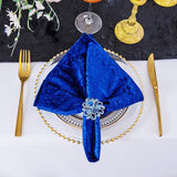 Velvet Cloth Dinner Napkins 20x20 Royal Blue