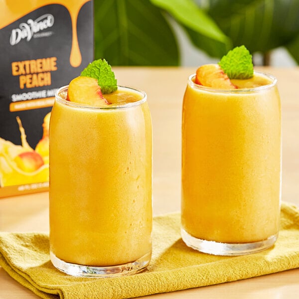 DaVinci Gourmet Extreme Peach Real Fruit Smoothie Mix 48 fl. oz. - 6/Case