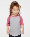 RADYAN® Cozy Toddler Baseball Fine Jersey 3/4 Sleeve Tee
