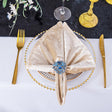 Crushed Velvet Dinner Napkin Sample 20x20 Champagne