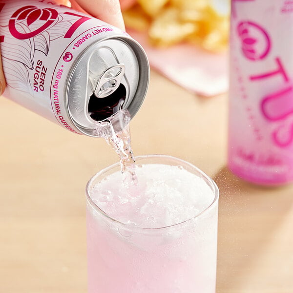 Lotus Plant Energy Zero Sugar Pink Lotus Plant Power Energy Drink 12 fl. oz. - 12/Case