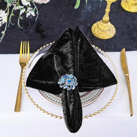 Ice Crushed Velvet Napkins for Luxurious Table (200 GSM)