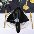 Velvet Cloth Dinner Napkins 20x20 Black