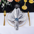 Crushed Velvet Dinner Napkin Sample 20x20 Silver