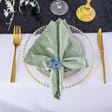 Crushed Velvet Dinner Napkins 20x20 Dusty Sage
