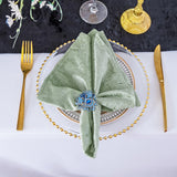 Crushed Velvet Dinner Napkins 20x20 Dusty Sage