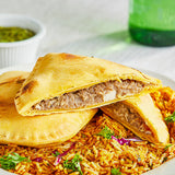 Caribbean Food Delights Unbaked Jerk Chicken Patty 5 oz. - 50/Case