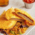 Caribbean Food Delights Unbaked Mild Beef Patty 5 oz. - 50/Case