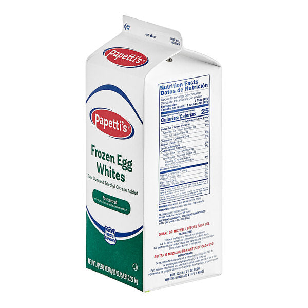 Papetti's Frozen Liquid Egg Whites 5 lb. - 6/Case