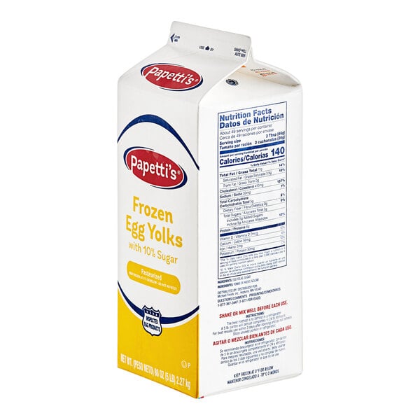 Papetti's Frozen Liquid Sugared Egg Yolks 5 lb. - 6/Case
