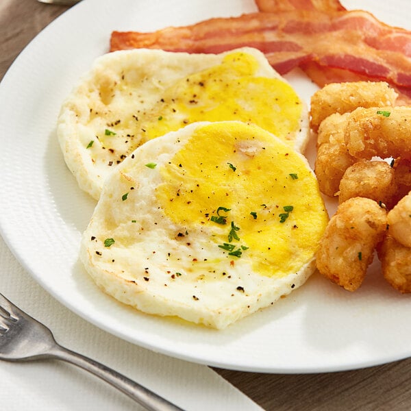 Papetti's Homestyle Fried Egg Patty with Cracked Black Pepper 2.25 oz. - 128/Case