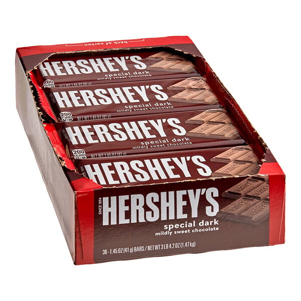 HERSHEY'S Special Dark Chocolate Bar 1.35 oz. - 36/Box