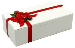 One Pound Ribbons 'N Holly Candy Boxes - 5 Pack