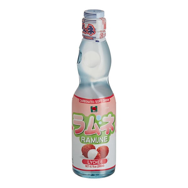 Hana Ramune Lychee Soda 6.7 fl. oz. - 24/Case