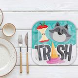 8 Count Glitz Party Disposable Ecological Paper Plates with Silver Dots Elegant Party Supplies