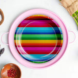 8 Count Bright Fiesta Party Paper Plates for Birthday or Colorful Dinner Events 9"