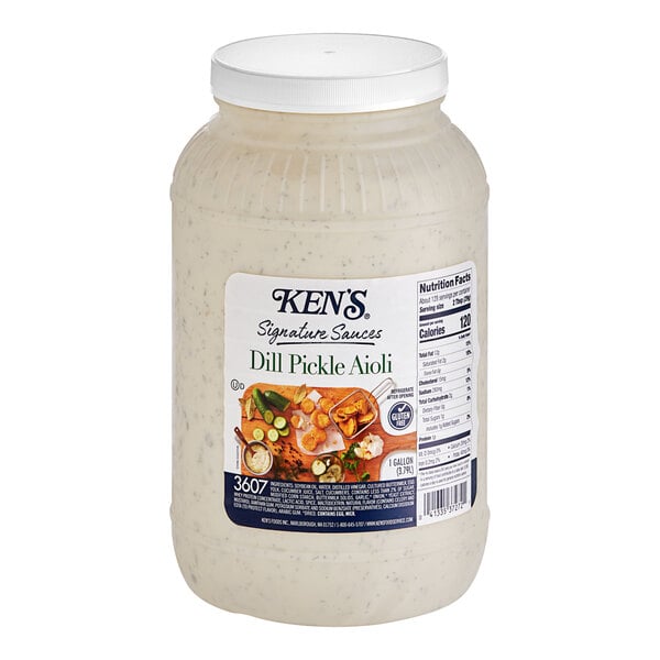 Ken's Foods Dill Pickle Aioli Sauce 1 Gallon - 2/Case