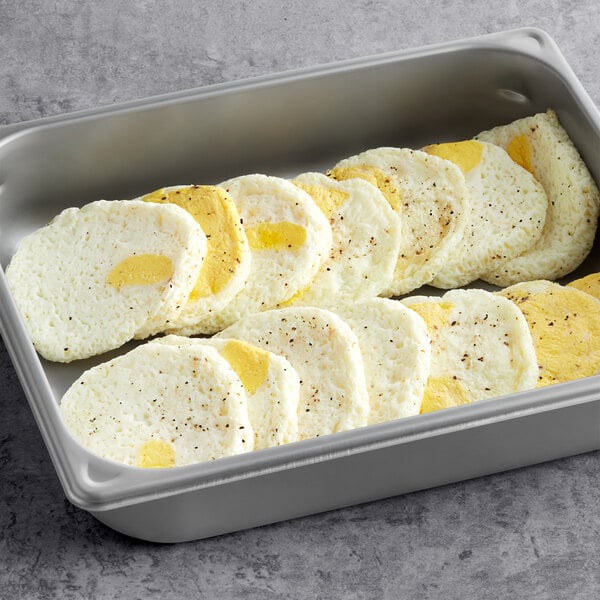 Papetti's Homestyle Fried Egg Patty with Cracked Black Pepper 2.25 oz. - 128/Case