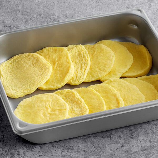 Papetti's Fully Cooked Scrambled Egg Patty 1.75 oz. - 144/Case