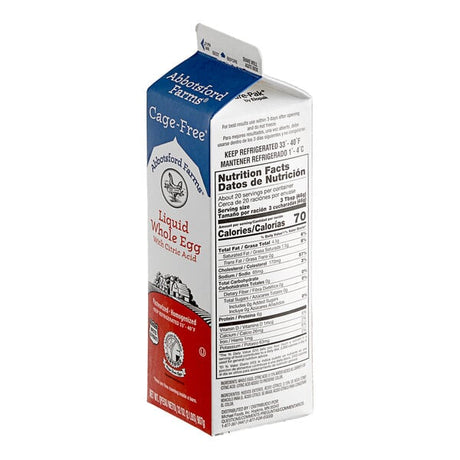 Abbotsford Farms Cage-Free Liquid Whole Eggs 2 lb. - 15/Case