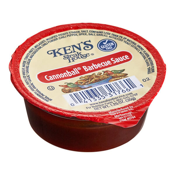 Ken's Foods Cannonball BBQ Sauce Cup 1.25 oz. - 100/Case