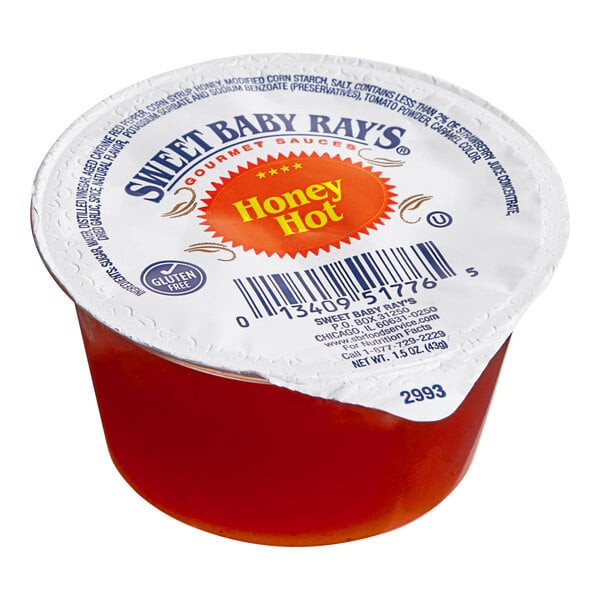 Sweet Baby Ray's Hot Honey Wing Sauce 1.5 oz. Cup - 100/Case