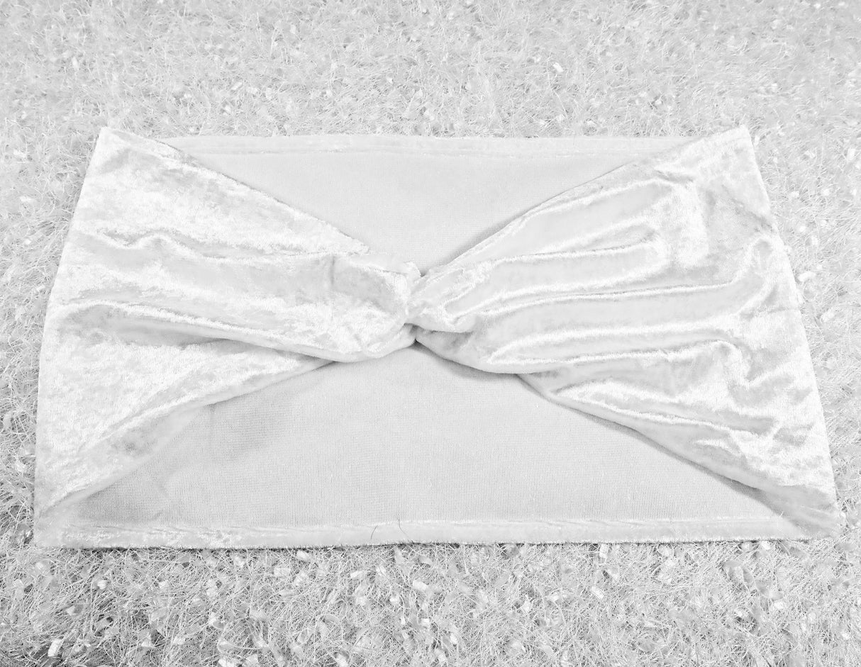 Ruffled Crushed Velvet Chair Band Sample