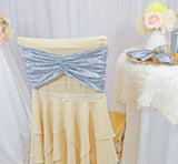 Ruffled Crushed Velvet Chair Band Sample